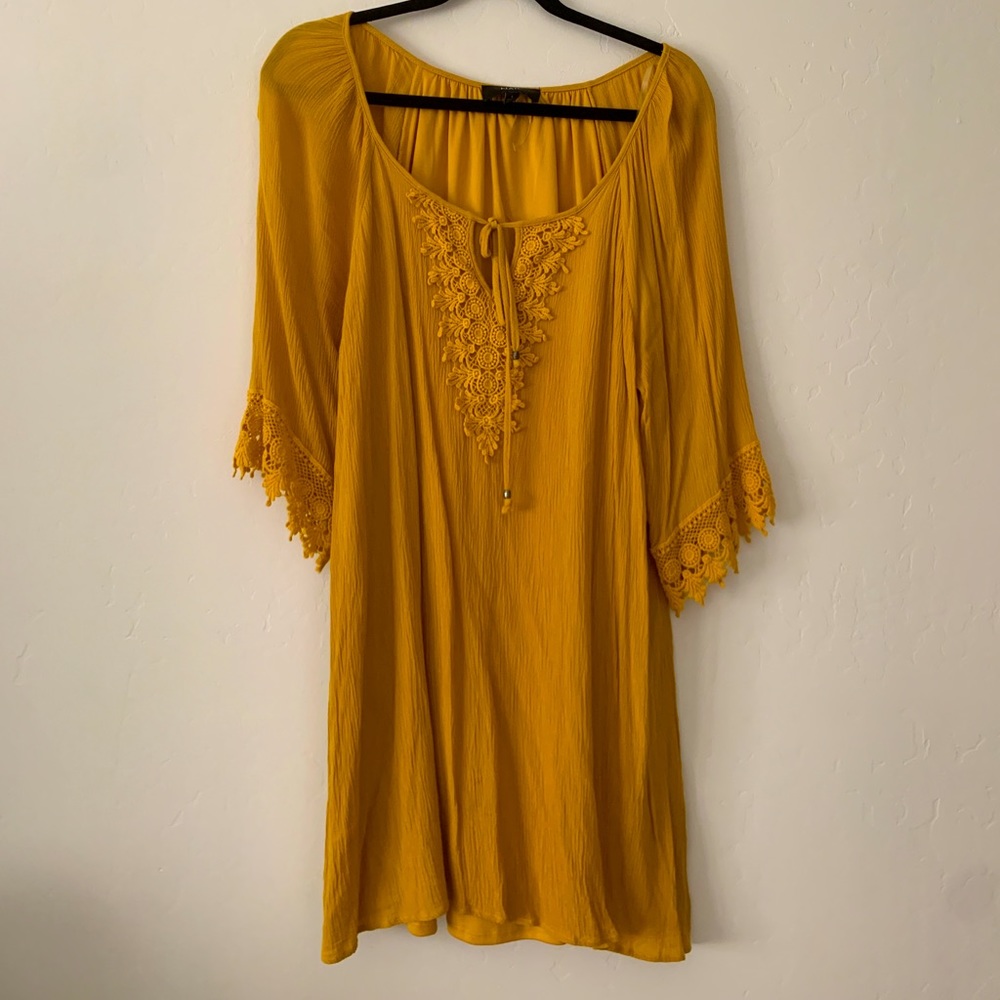 Mustard Yellow Boho Dress